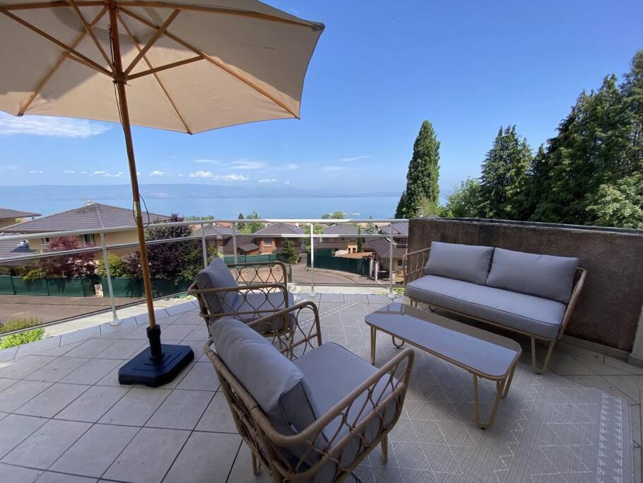 Magnifique Appart Renove Evian Duplex Vue Lac 8 Pers Esterno foto